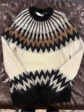 ERDEM x H&M Black & Cream Striped Mohair Sweater